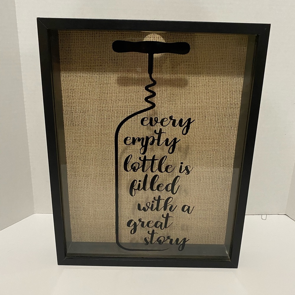 Wine cork collector frame box.  11”x14”x2”